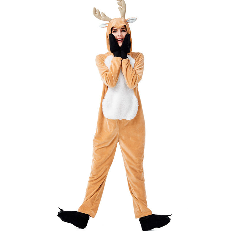 Women's Reindeer Onesie for Christmas Cosplay and Fun - Cherished Harbor Gifts