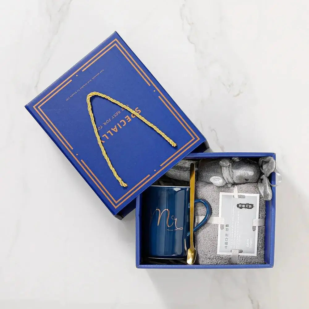 Elegant Ceramic Cup Gift Set for Weddings and Birthdays by TED