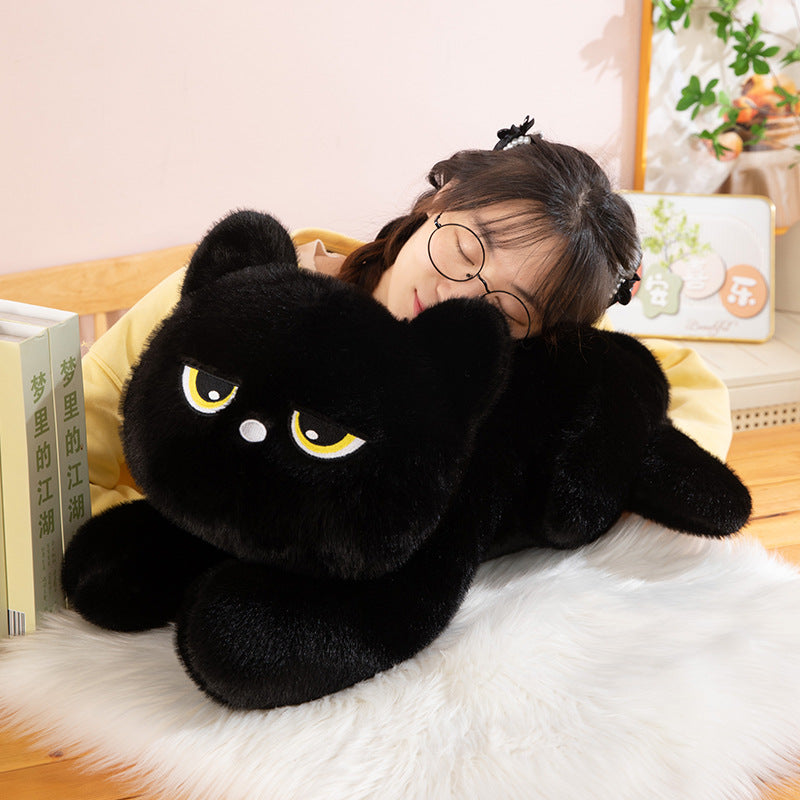 Realistic Black Cat Plush Pillow for Kids and Cat Lovers - Cherished Harbor Gifts