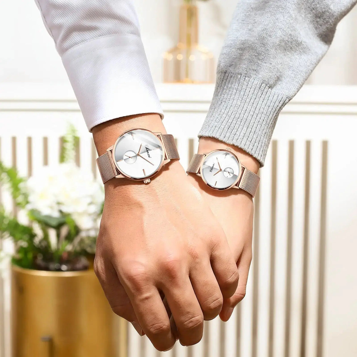 Stylish Couples Quartz Watch - Slim Minimalist Design by TED