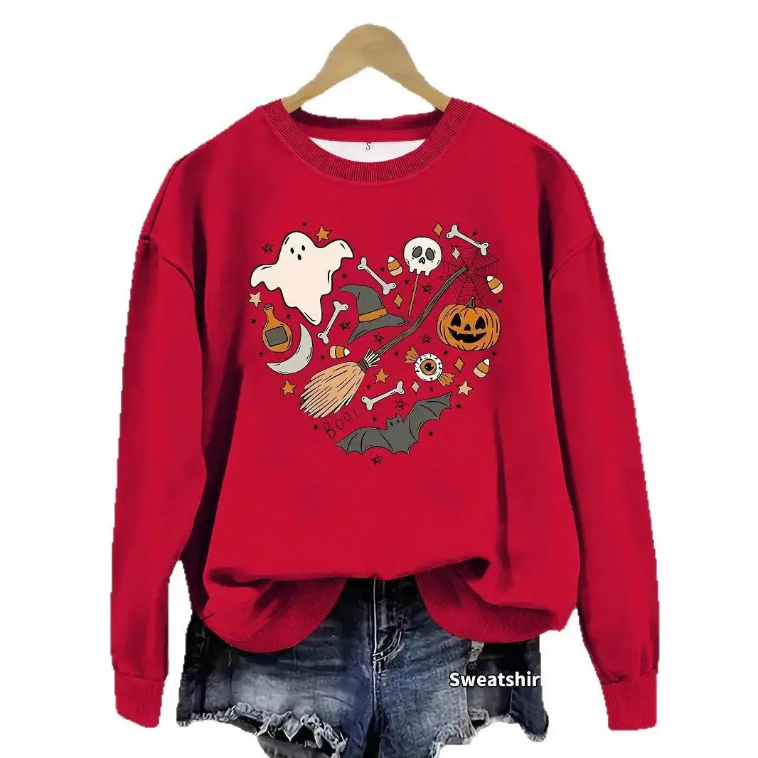 Cozy Halloween Pumpkin Sweatshirt for Women - Fall Pullover by EPR