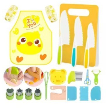 Kids Safe Toddler Kitchen Knife Set for Cooking Practice - Cherished Harbor Gifts