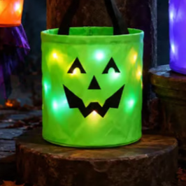 LED Halloween Candy Bucket for Trick or Treating Fun - Cherished Harbor Gifts