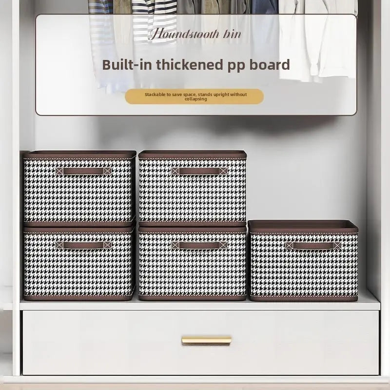 Foldable Houndstooth Pants Storage Box