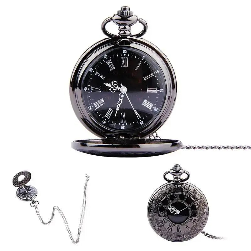Vintage Roman Numeral Pocket Watch with Chain | Father’s Day Gift by EPR