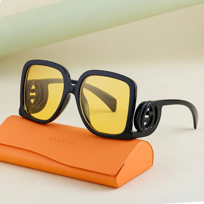 Stylish Oversized Square Sunglasses for Trendy Women - Cherished Harbor Gifts