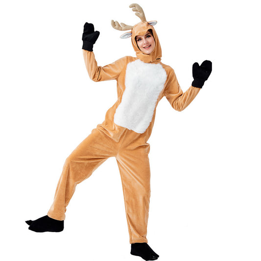 Women's Reindeer Onesie for Christmas Cosplay and Fun - Cherished Harbor Gifts