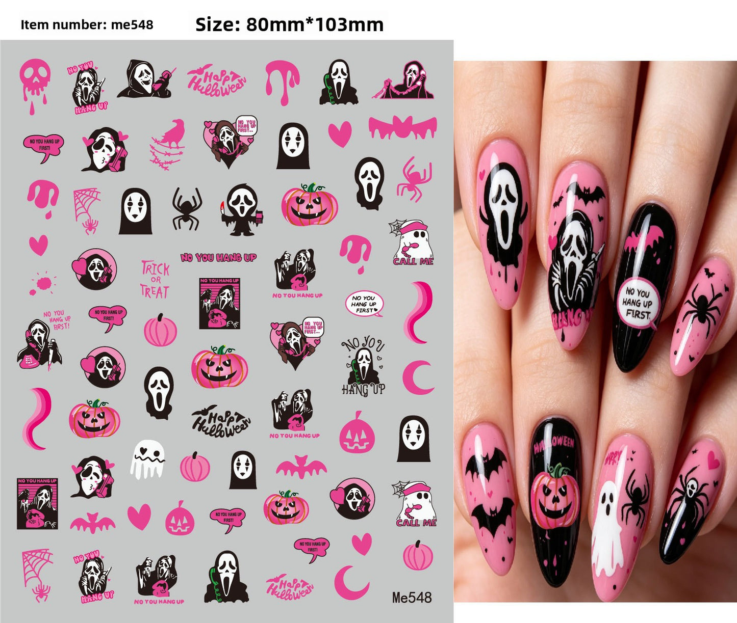 Halloween Nail Art Stickers for Spooky DIY Nail Designs - Cherished Harbor Gifts