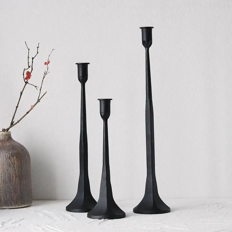 Classic Cast Iron Candlestick Set Home Decor by TED