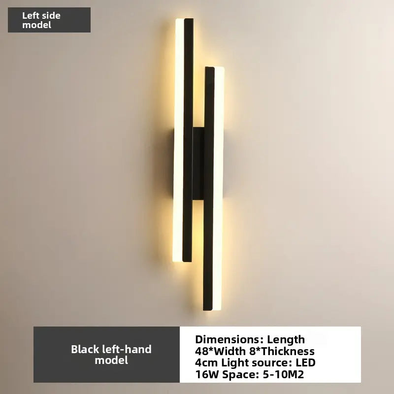 Modern Minimalist LED Wall Lamp | 3-Color Bedroom & Hallway Light by TED