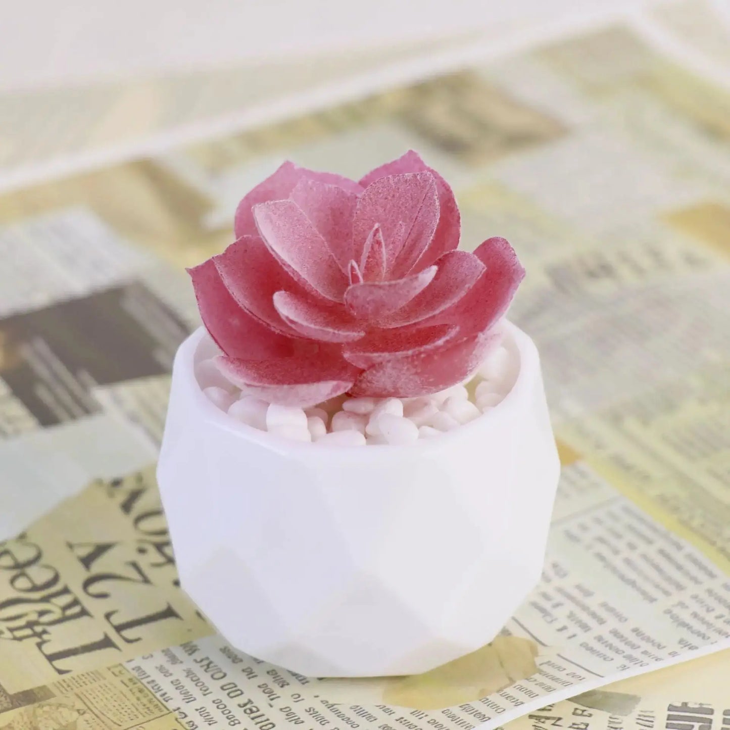 Mini Artificial Succulent Plant | Realistic Faux Desktop Home & Office Decor by TED