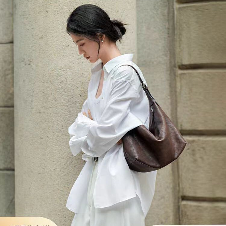 Genuine Leather Hobo Bag for Stylish Everyday Use - Cherished Harbor Gifts