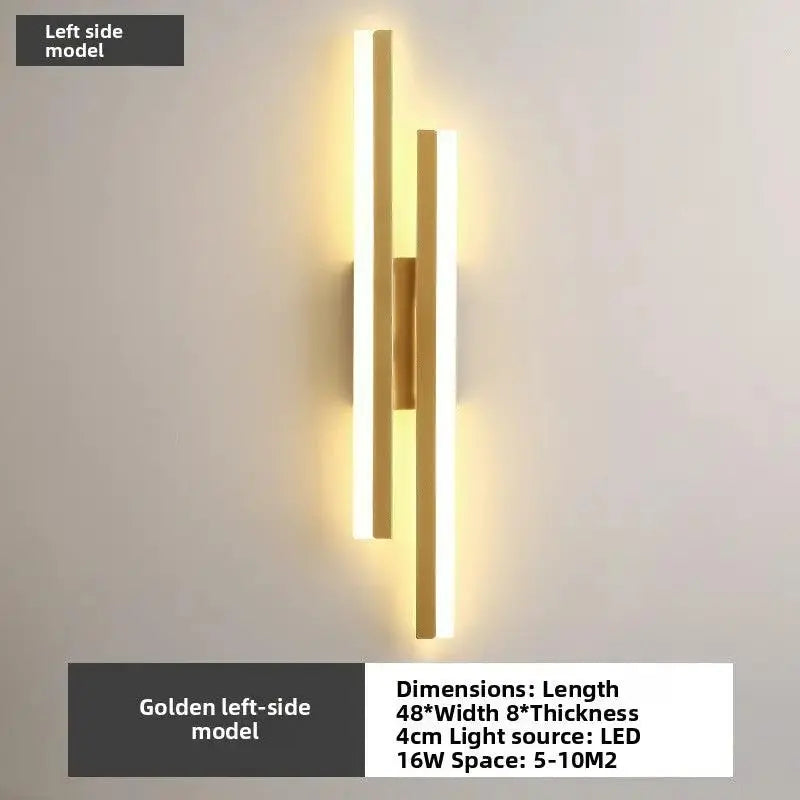 Modern Minimalist LED Wall Lamp | 3-Color Bedroom & Hallway Light by TED