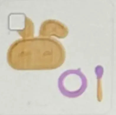 Bamboo Suction Plate Gift for Toddlers with Spoon by TED
