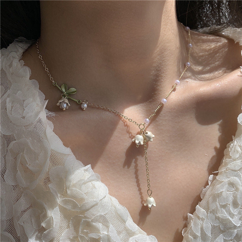 Floral Pearl Necklace - Elegant Summer Gift for Her - Cherished Harbor Gifts