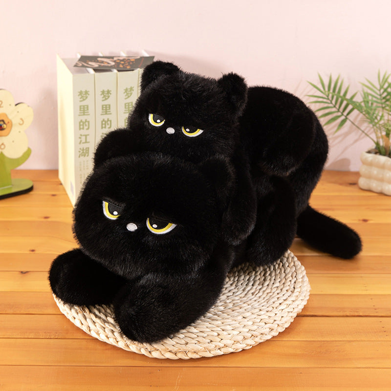 Realistic Black Cat Plush Pillow for Kids and Cat Lovers - Cherished Harbor Gifts