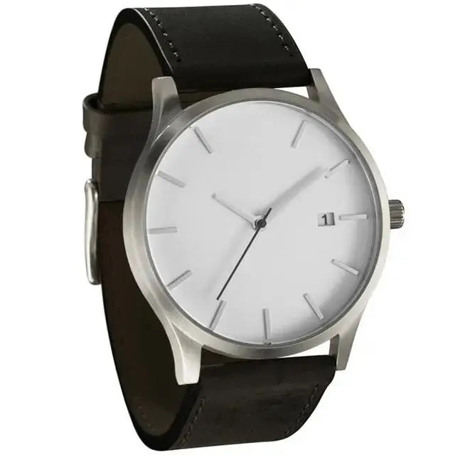 Men's Quartz Sport Watch - 46mm Stainless Steel & Leather by EPR
