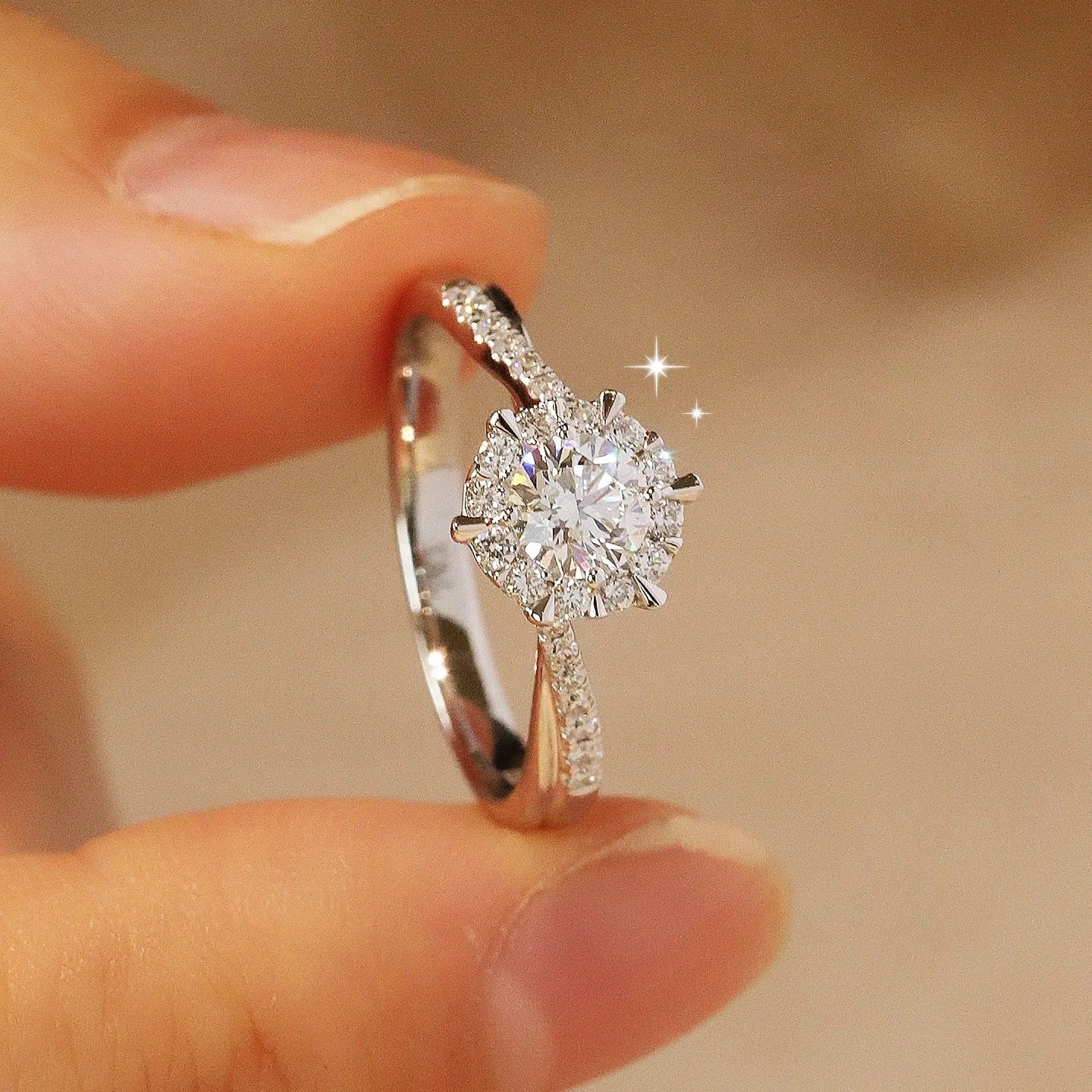 Adjustable Engagement Ring - Cubic Zirconia Promise Ring - Cherished Harbor Gifts