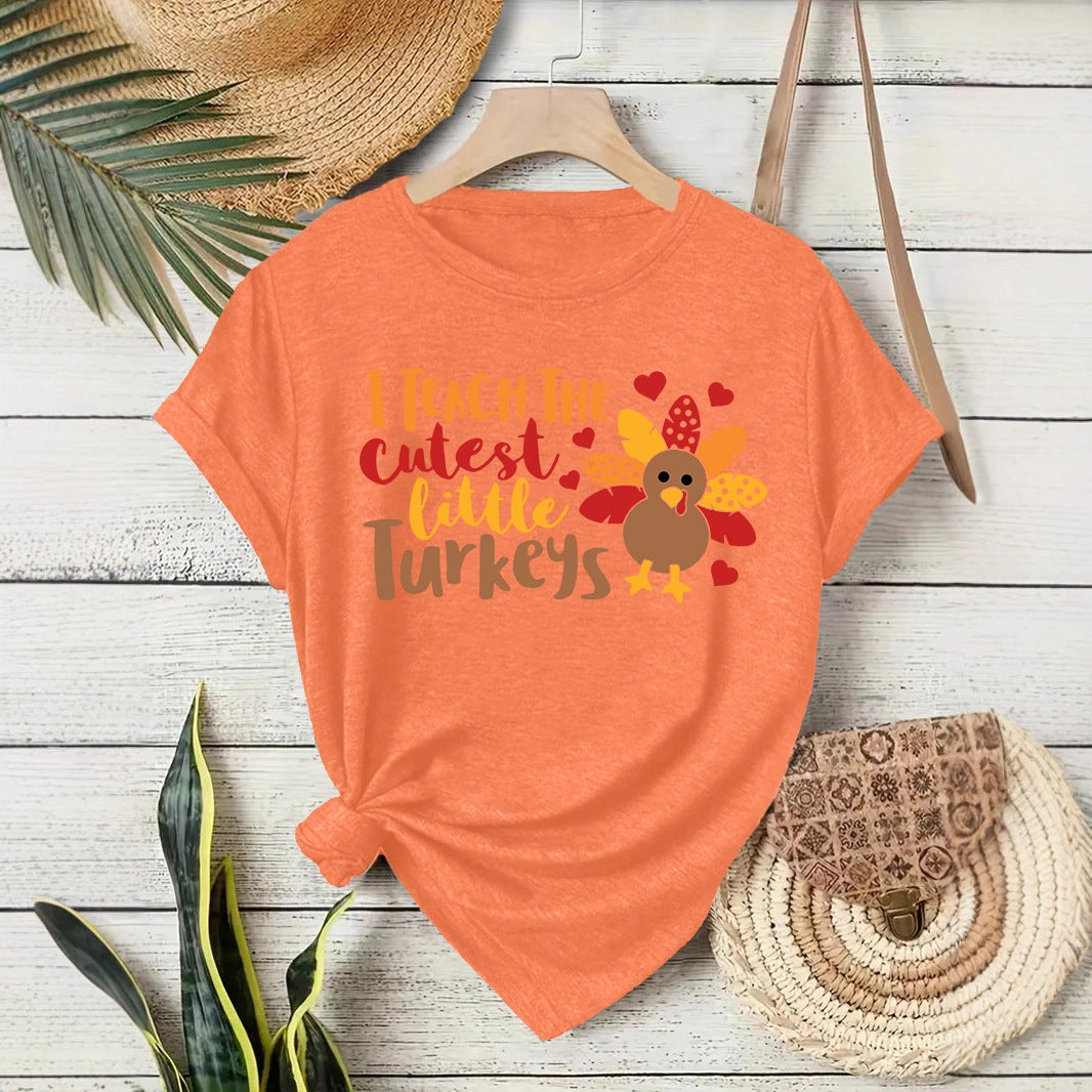 Stylish Women's Thanksgiving T-Shirt for Autumn Celebrations - Cherished Harbor Gifts