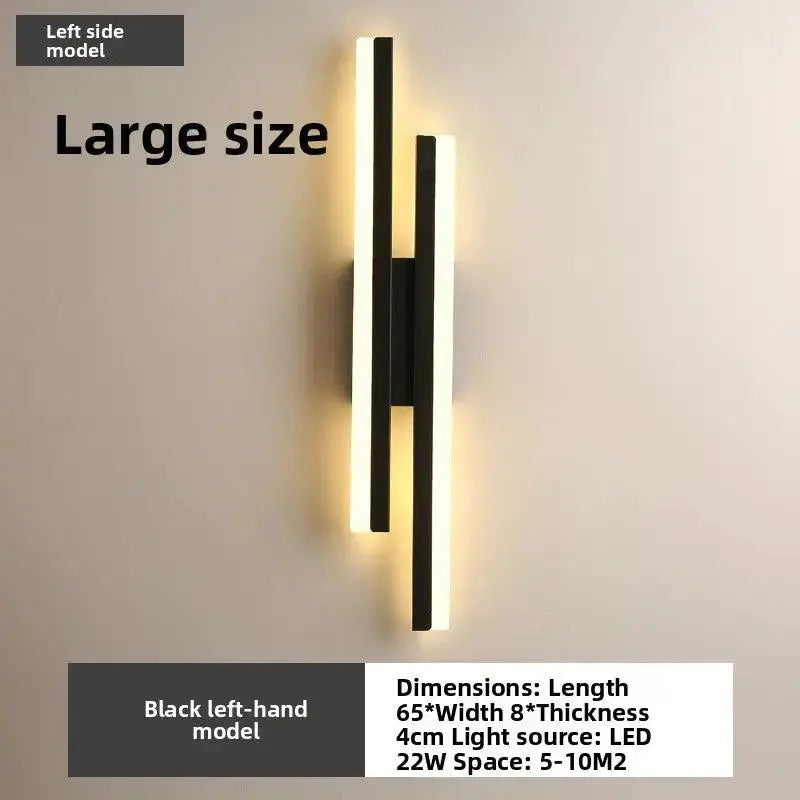 Modern Minimalist LED Wall Lamp | 3-Color Bedroom & Hallway Light by TED