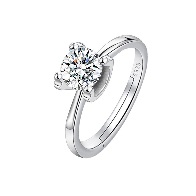 Adjustable Engagement Ring - Cubic Zirconia Promise Ring - Cherished Harbor Gifts