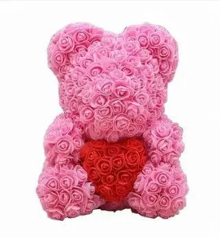 Heart hugging rose bear simulation bouquet as a birthday gift for teddy bears by eprolo