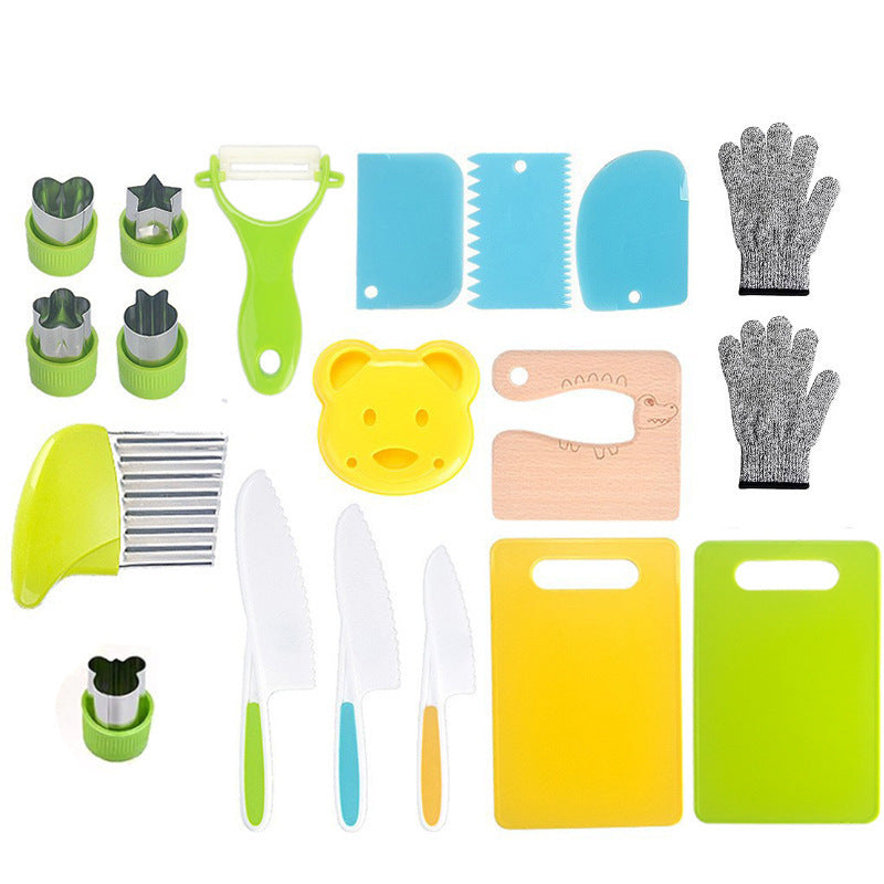 Kids Safe Toddler Kitchen Knife Set for Cooking Practice - Cherished Harbor Gifts