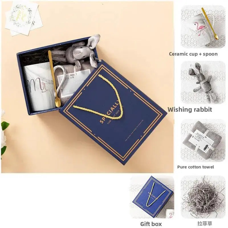Elegant Ceramic Cup Gift Set for Weddings and Birthdays by TED