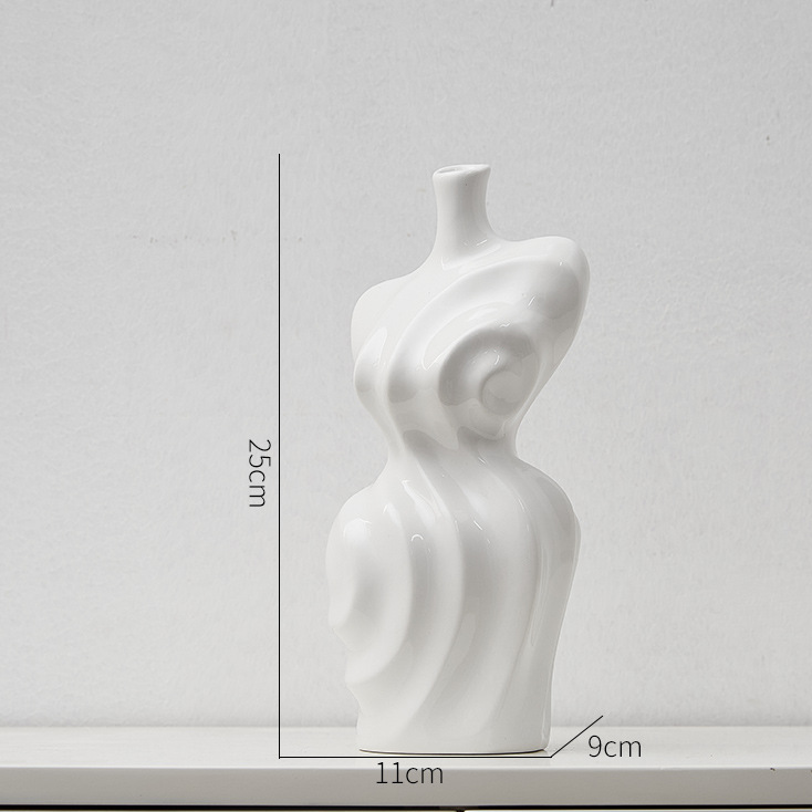 Abstract Woman Body Ceramic Vase modern body vase - Cherished Harbor Gifts