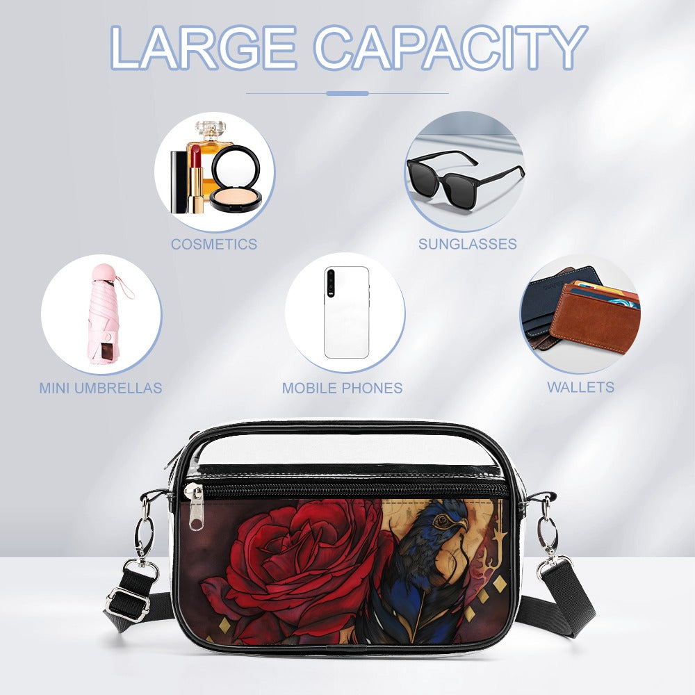 Rose Clear Small PVC Satchel Clear Shoulder Bag Gift - Cherished Harbor Gifts
