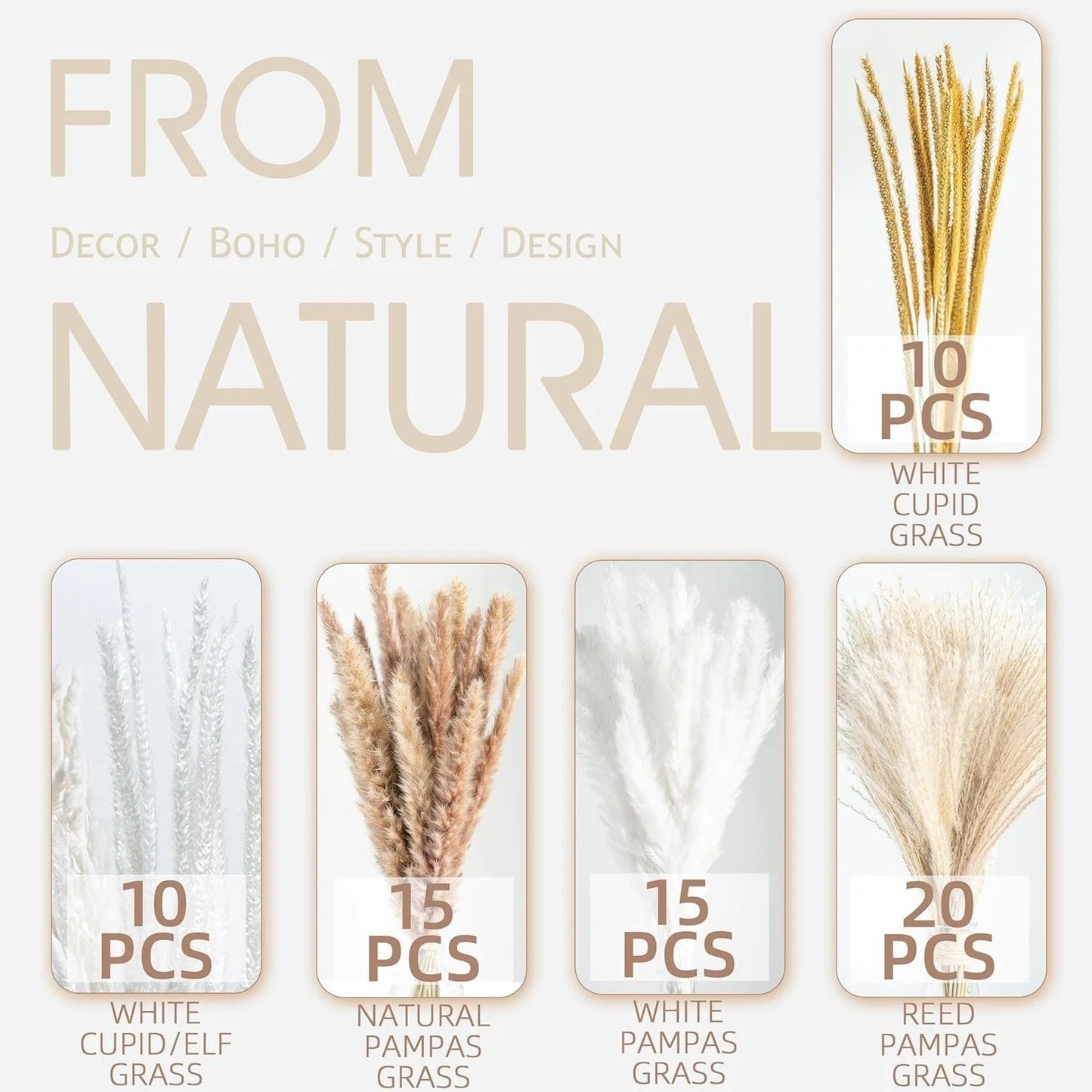 Natural Dried Flower Bouquet for Home and Wedding Decor - Cherished Harbor Gifts