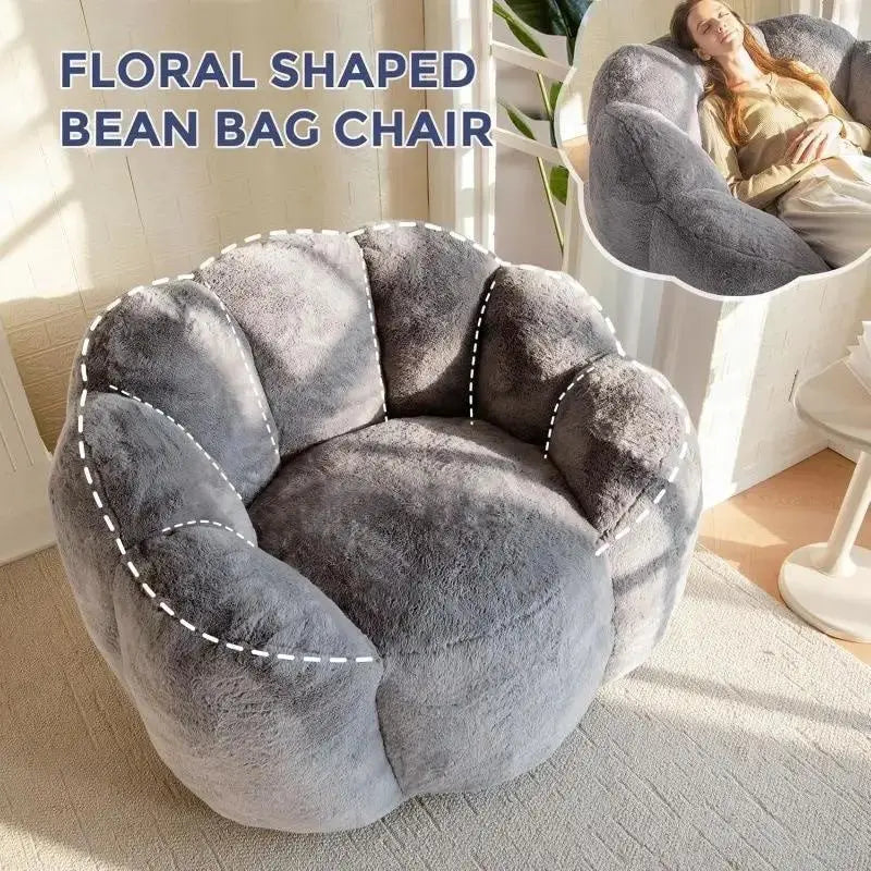 Modern Plush Bean Bag Lounge Chair | Compressed Sofa for Living Room & Bedroom by TED