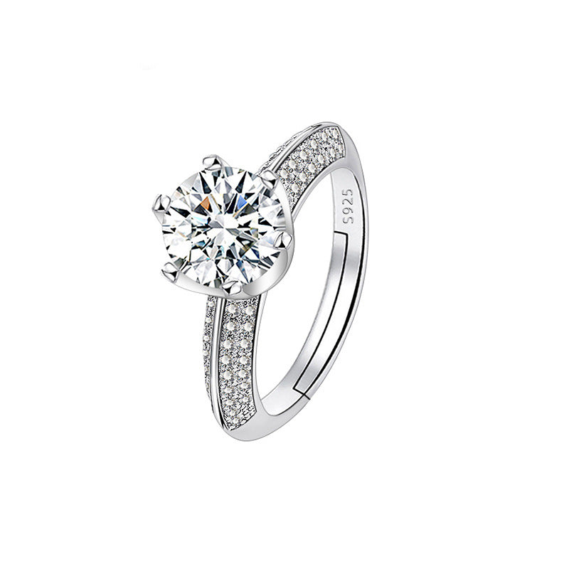 Adjustable Engagement Ring - Cubic Zirconia Promise Ring - Cherished Harbor Gifts