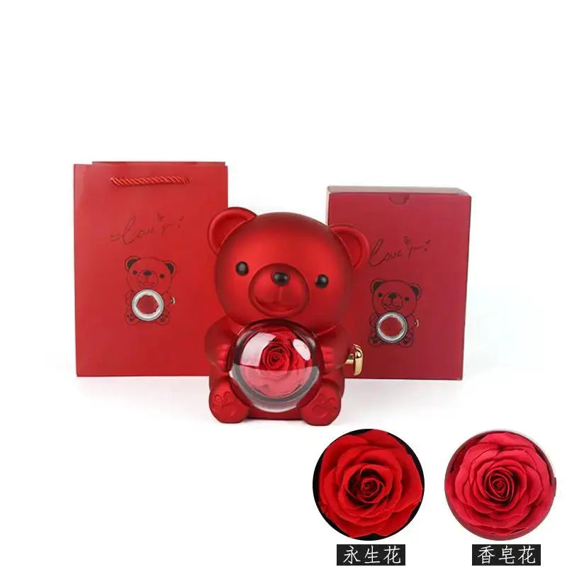 Romantic Teddy Bear Gift Jewelry Box with Necklace & Ring by EPR
