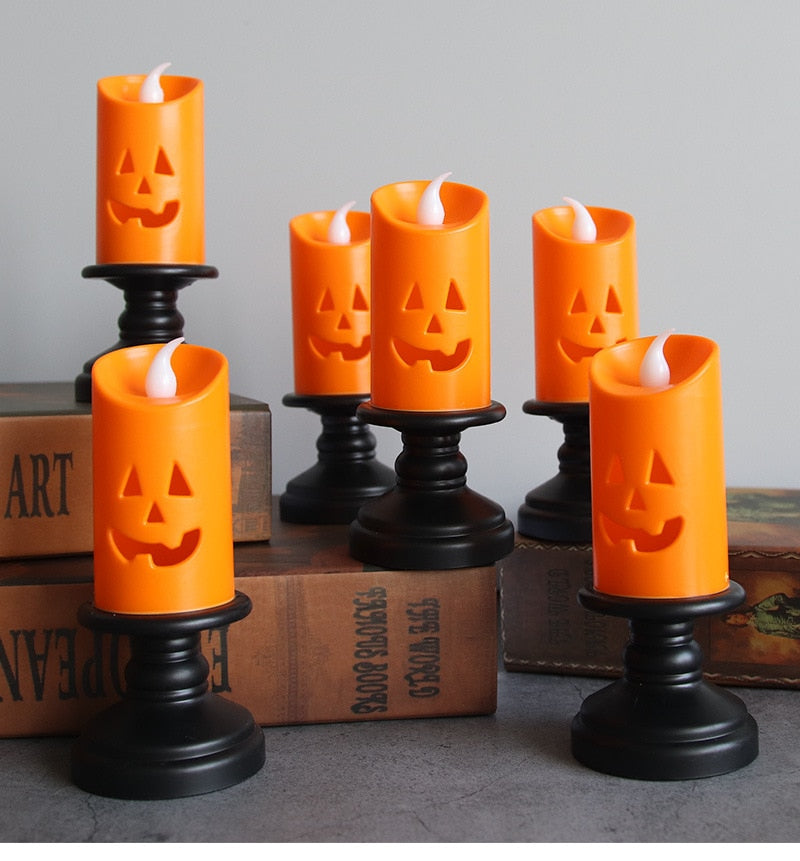 LED Halloween Candle Light | Flameless Spooky Decorative Lantern - Cherished Harbor Gifts