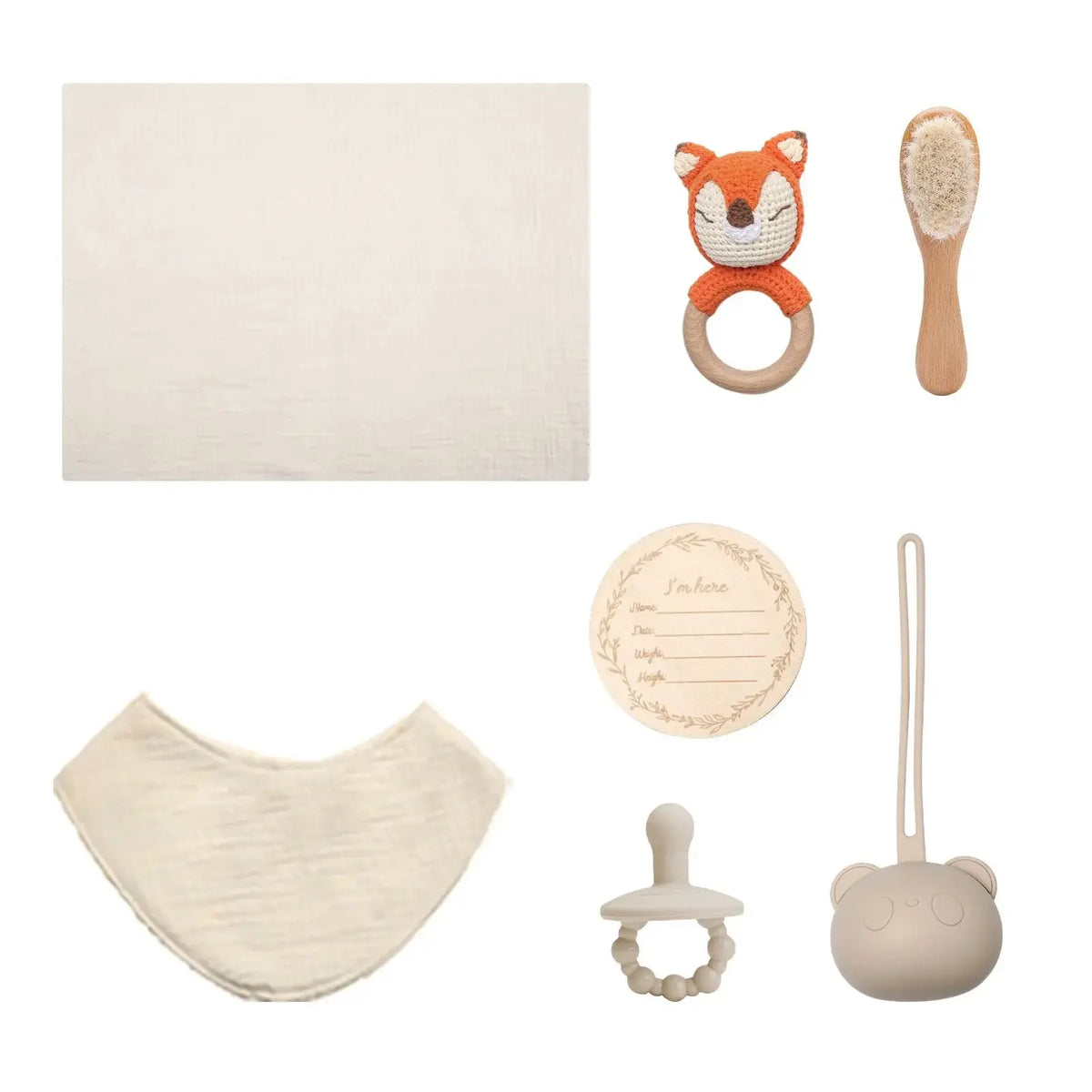 Bamboo Cotton Baby Grooming Gift Set for Newborn Essentials by EPR