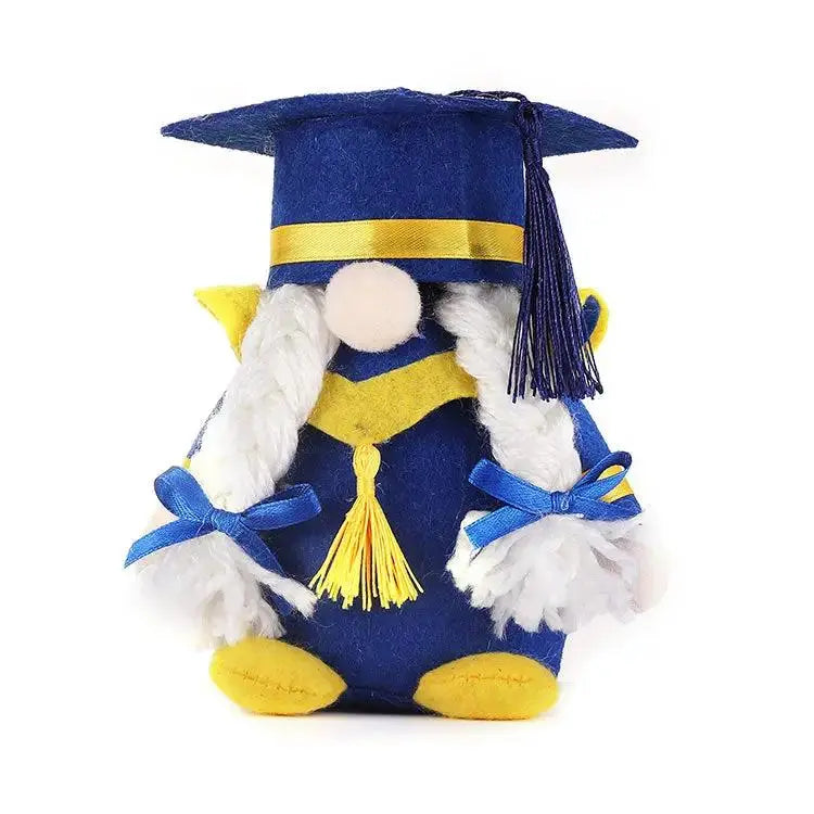 Graduation season blue dwarf faceless doll gift opening doctor hat Rudolph doll decoration toys by eprolo