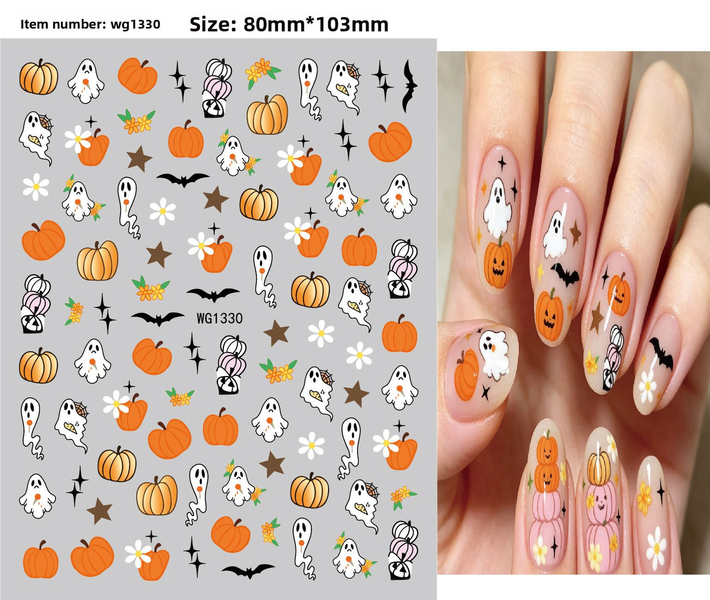 Halloween Nail Art Stickers for Spooky DIY Nail Designs - Cherished Harbor Gifts