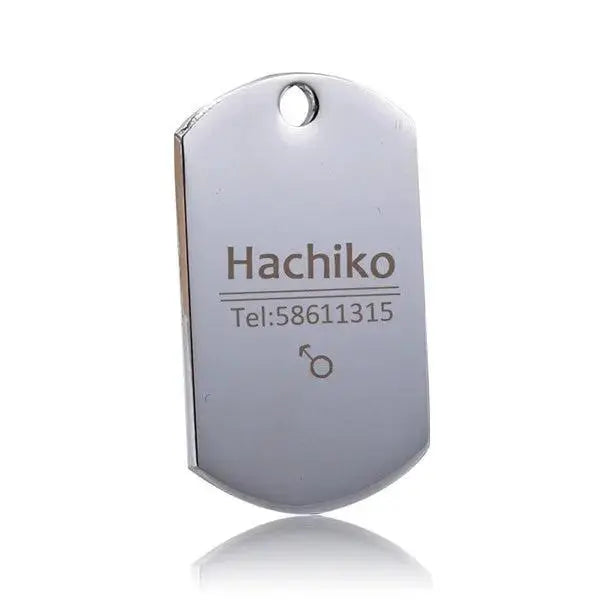Personalized Stainless Steel Pet ID Tag | Custom Engraved Dog & Cat Name Tag by TED