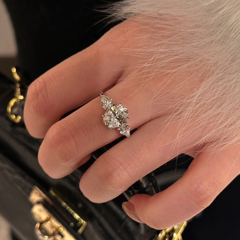 Adjustable Engagement Ring - Cubic Zirconia Promise Ring - Cherished Harbor Gifts