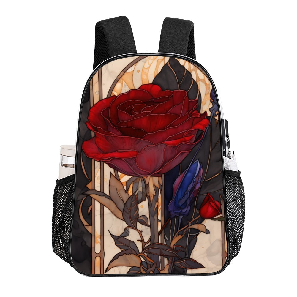 Rose Transparent Travel Tote17-Inch PVC  Bag - Cherished Harbor Gifts
