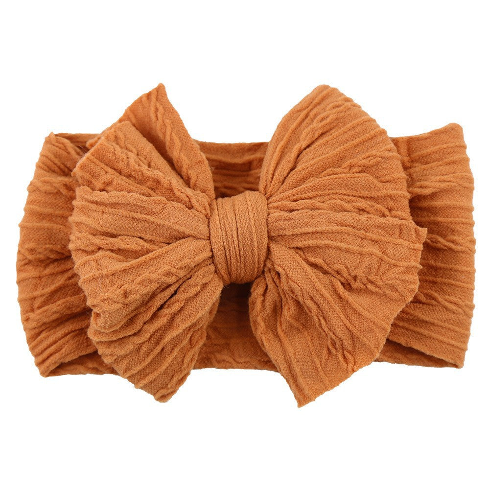 Handmade Baby Girl Headband with Braided Bow Design - Cherished Harbor Gifts