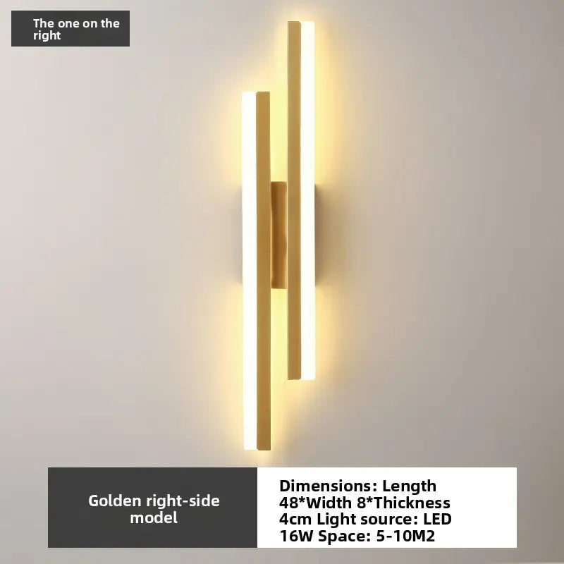 Modern Minimalist LED Wall Lamp | 3-Color Bedroom & Hallway Light by TED