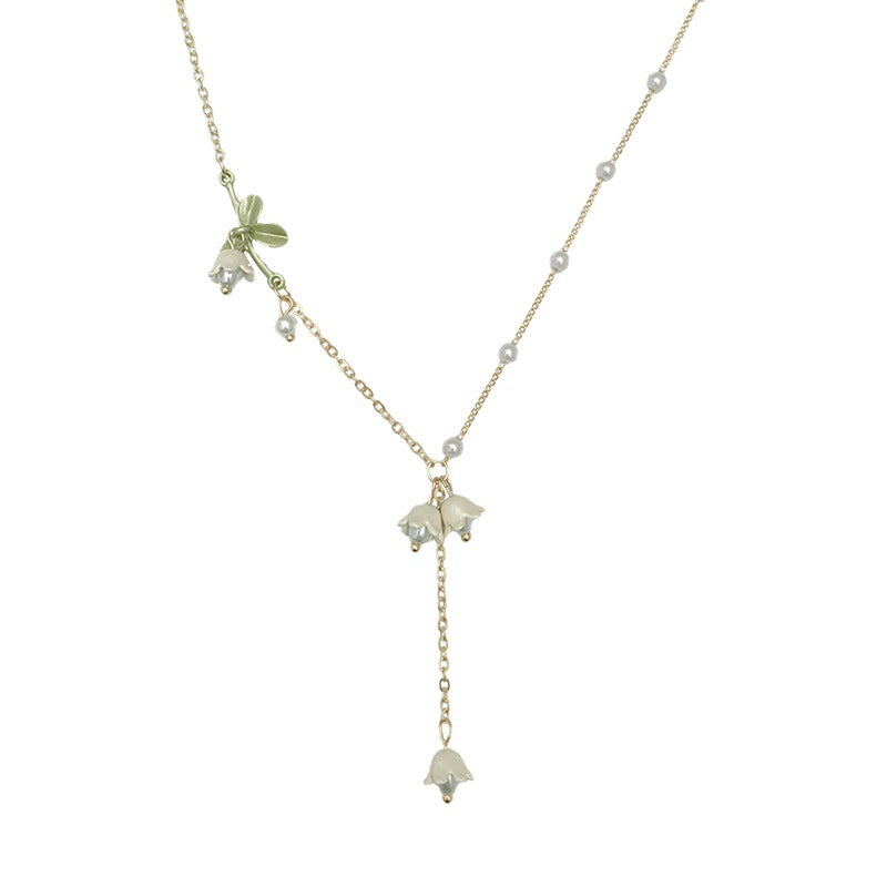 Floral Pearl Necklace - Elegant Summer Gift for Her - Cherished Harbor Gifts
