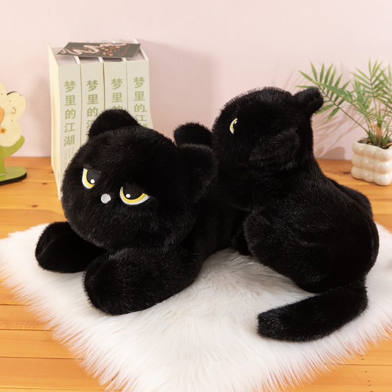 Realistic Black Cat Plush Pillow for Kids and Cat Lovers - Cherished Harbor Gifts
