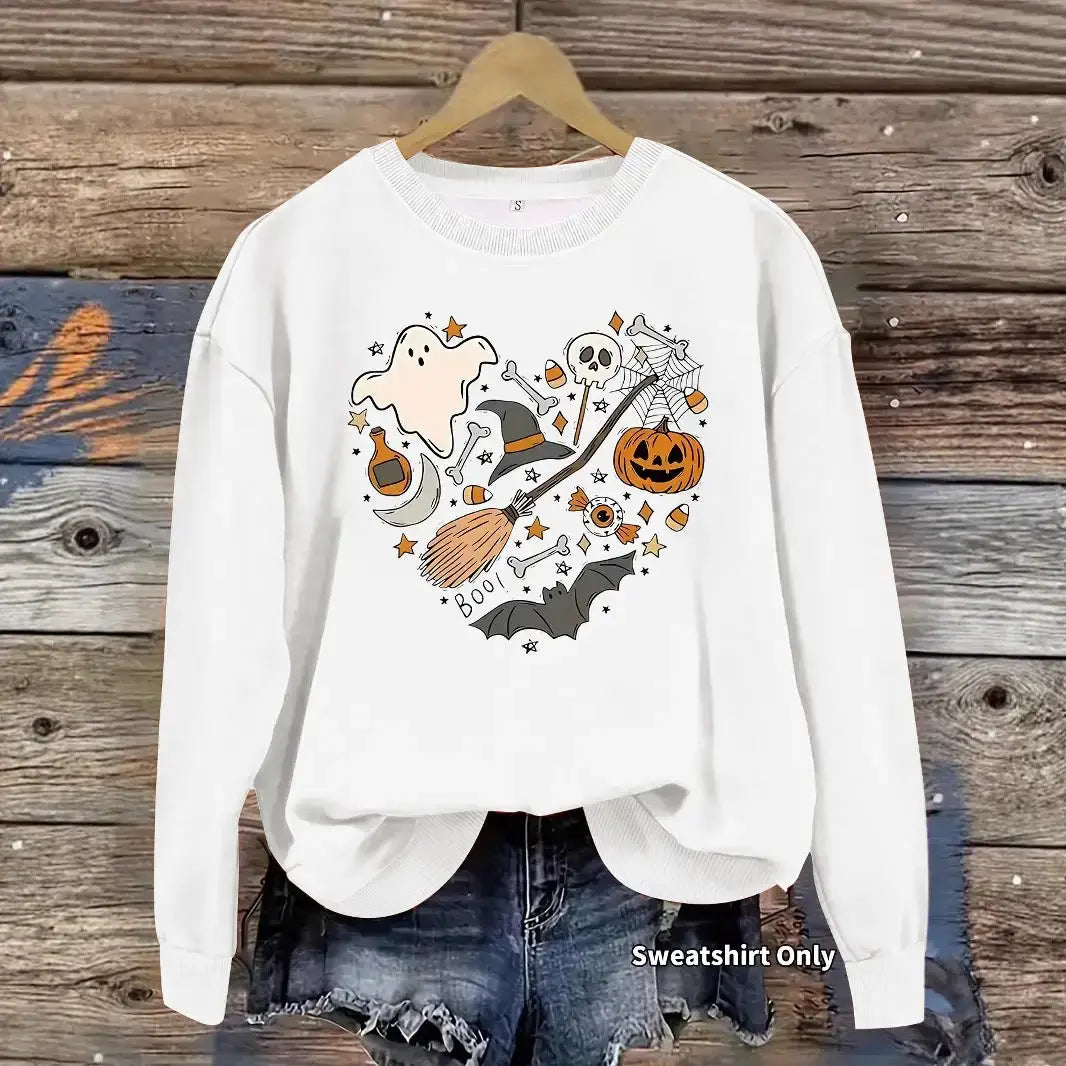 Cozy Halloween Pumpkin Sweatshirt for Women - Fall Pullover by EPR
