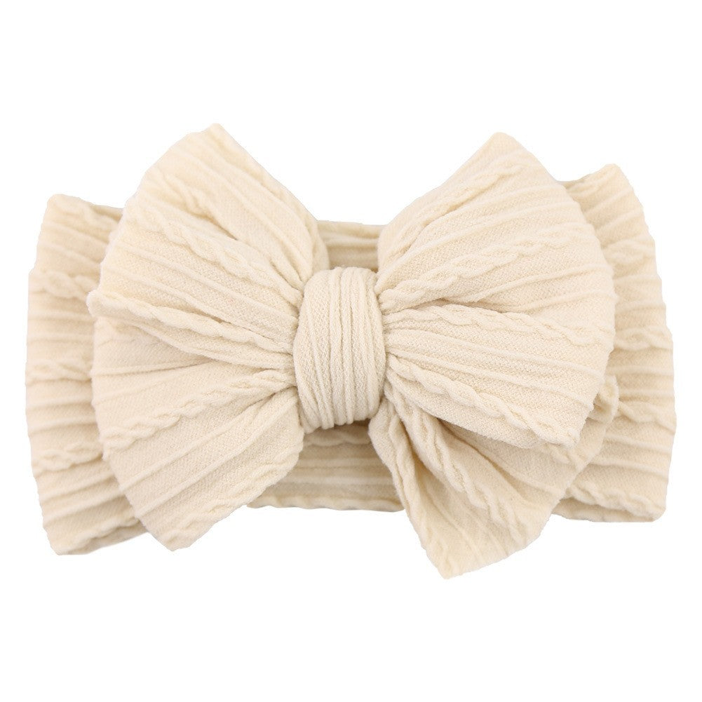 Handmade Baby Girl Headband with Braided Bow Design - Cherished Harbor Gifts