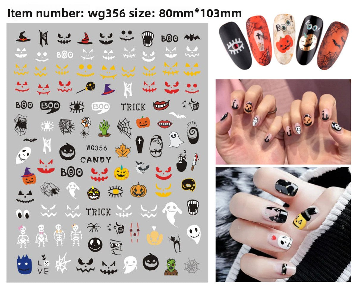 Halloween Nail Art Stickers for Spooky DIY Nail Designs - Cherished Harbor Gifts