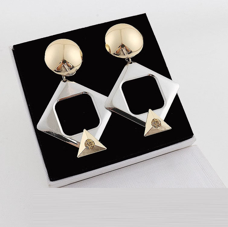 Stylish Geometric Diamond Earrings for Modern Women - Cherished Harbor Gifts