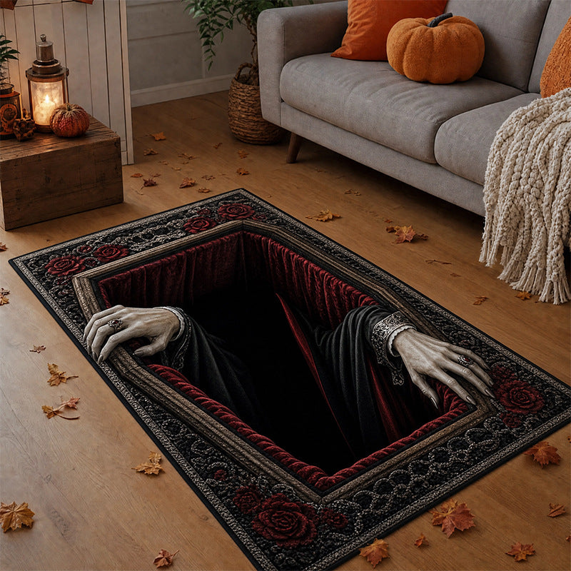 Spooky Halloween Area Rug for Living Room & Bedroom Decor - Cherished Harbor Gifts